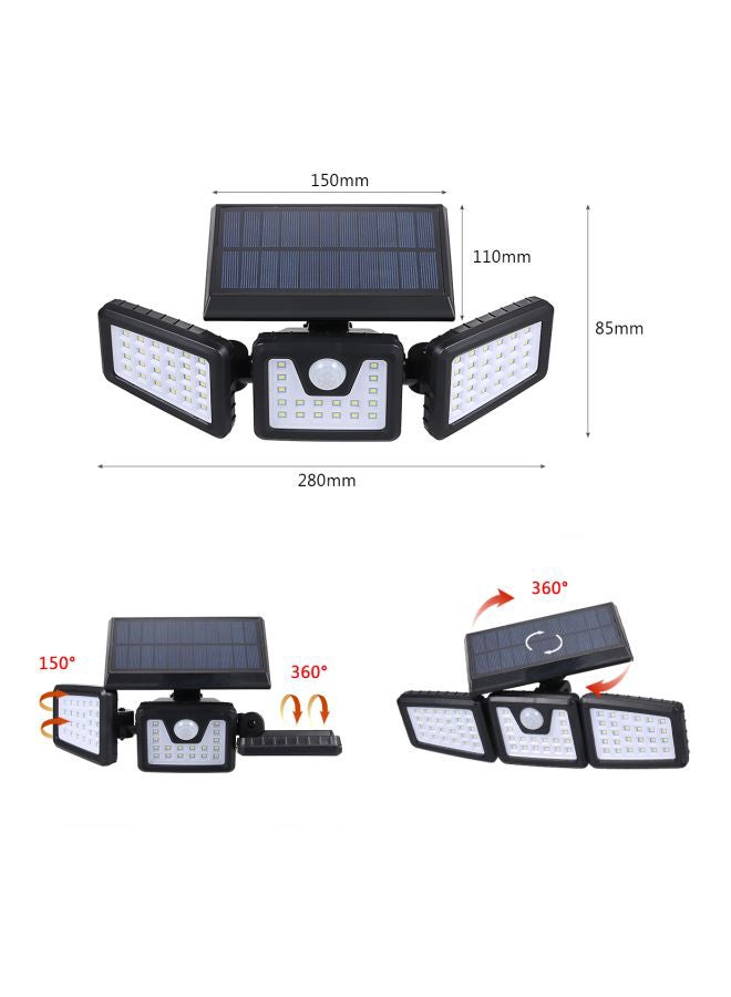 Tomshine Solar Powered PIR Motion Sensor Wall Street Light Black 19x9.5x15.8centimeter  - Image 5