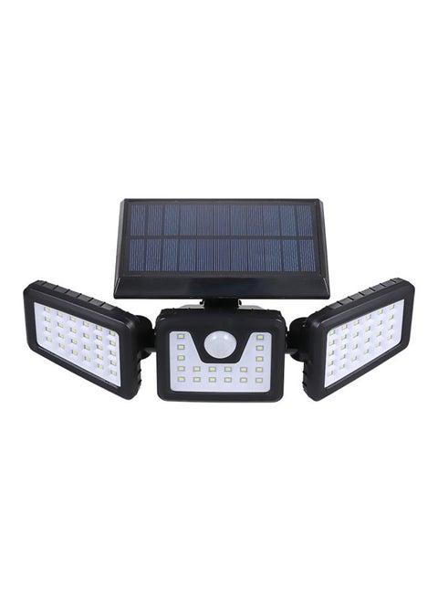 Solar Powered PIR Motion Sensor Wall Street Light Black 19x9.5x15.8centimeter