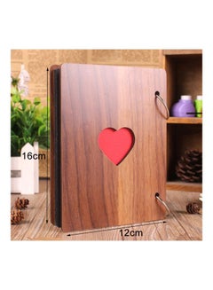 بيوينتي ألبوم صور مزين بقلب رومانسي بني 16x12سم  - Image 3