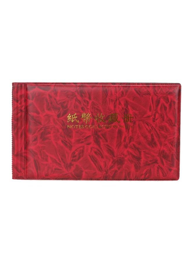 Beauenty 20-Pages Money Storage Album Red  - Image 1