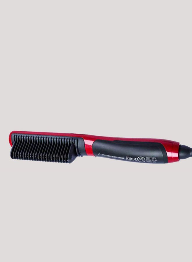 LCD Display Portable Straightener Comb Red/Black 9.92inch - Image 2
