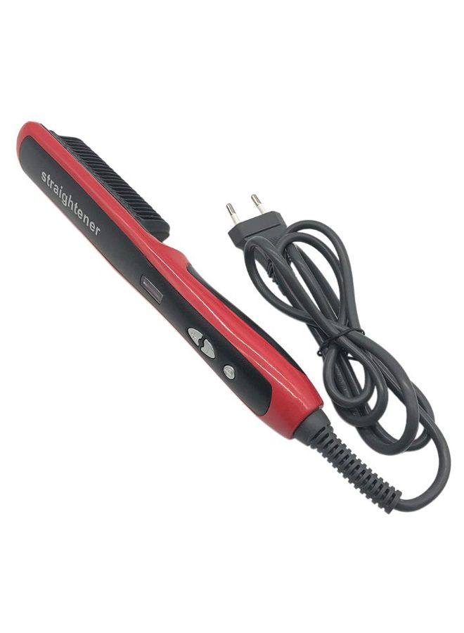 فرشاه محمولة لفرد الشعر مزود بشاشة LCD أحمر وأسود 9.92بوصة - Image 1