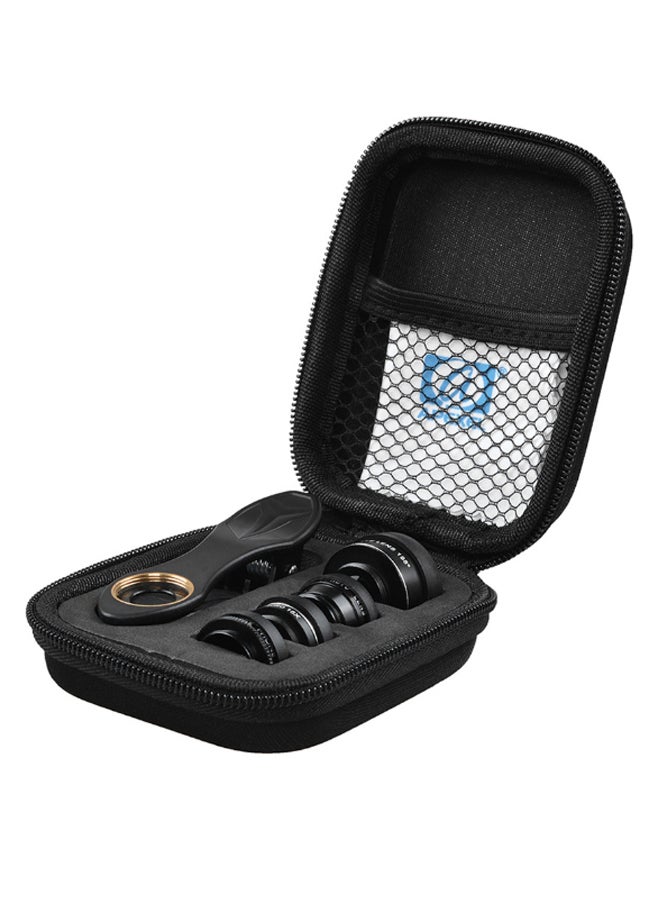 APEXEL 5-In-1 Cellphone Lens Kit Black  - Image 2