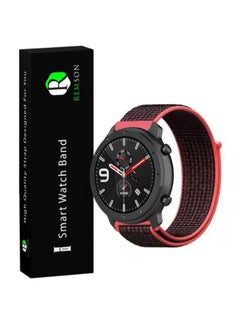 Nylon Sport Loop Watch Band 22mm For Amazfit GTR Red/Black - v1587745604/N37414092A_1