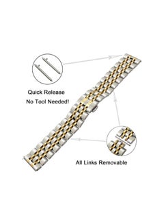 Stainless Steel Watch Strap 20mm For Huawei Watch GT2 Silver/Gold - v1587745688/N37414222A_2