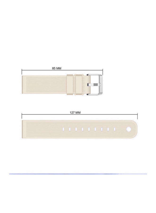 Remson Durable Silicone Watch Band 20mm For Huawei Watch GT2 Beige - Image 3