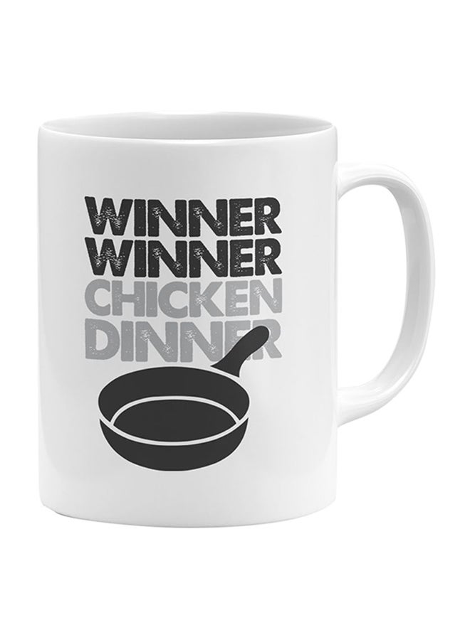Winner Winner Chicken Dinner Printed Mug White 