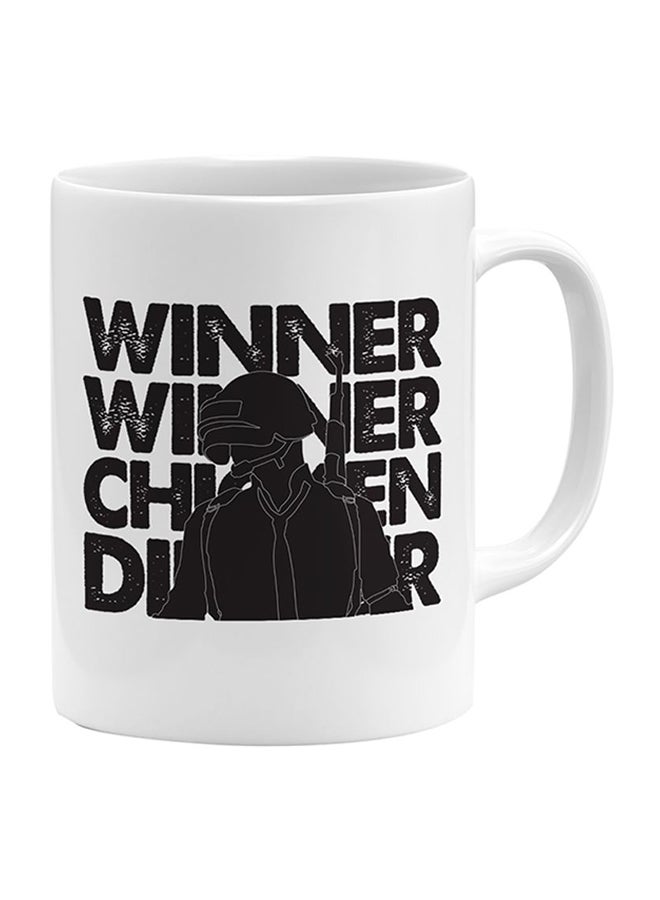 Generic - Winner Winner Chicken Dinner Printed Mug White/Black - Image 1