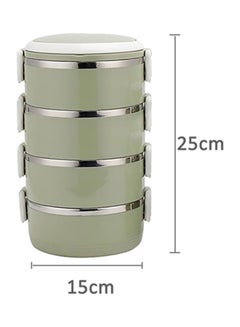 ماركة غير محددة علبة غداء من 4 طبقات أخضر 25x15Ø³Ù†ØªÙŠÙ…ØªØ±  - Image 4