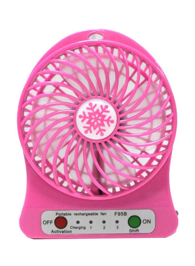 USB Mini Desk Fan 16x4x11centimeter Pink  - Image 1