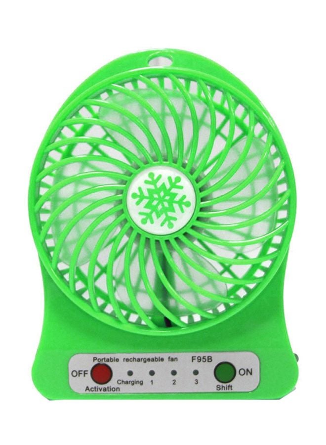 Generic USB Mini Desk Fan 16x4x11centimeter Green  - Image 1