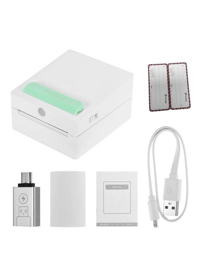 PeriPage Wireless Thermal Printer 8.8x5x7.8centimeter White/Green  - Image 1