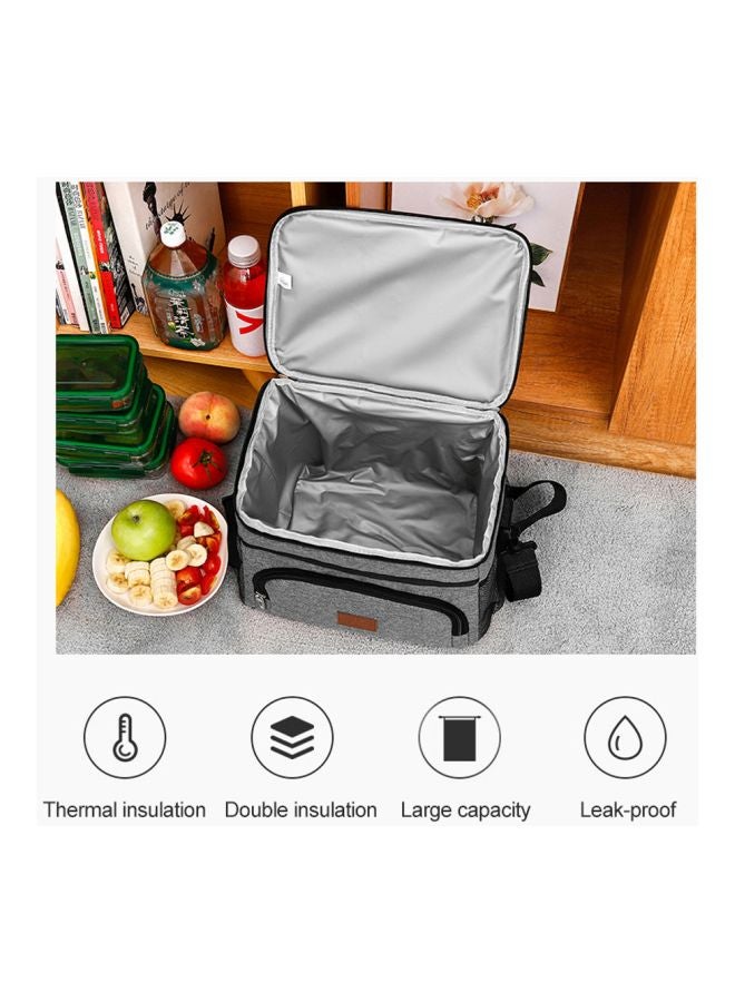 LIXADA - Thermal Lunch Bag Grey One SizeLiters - Image 1