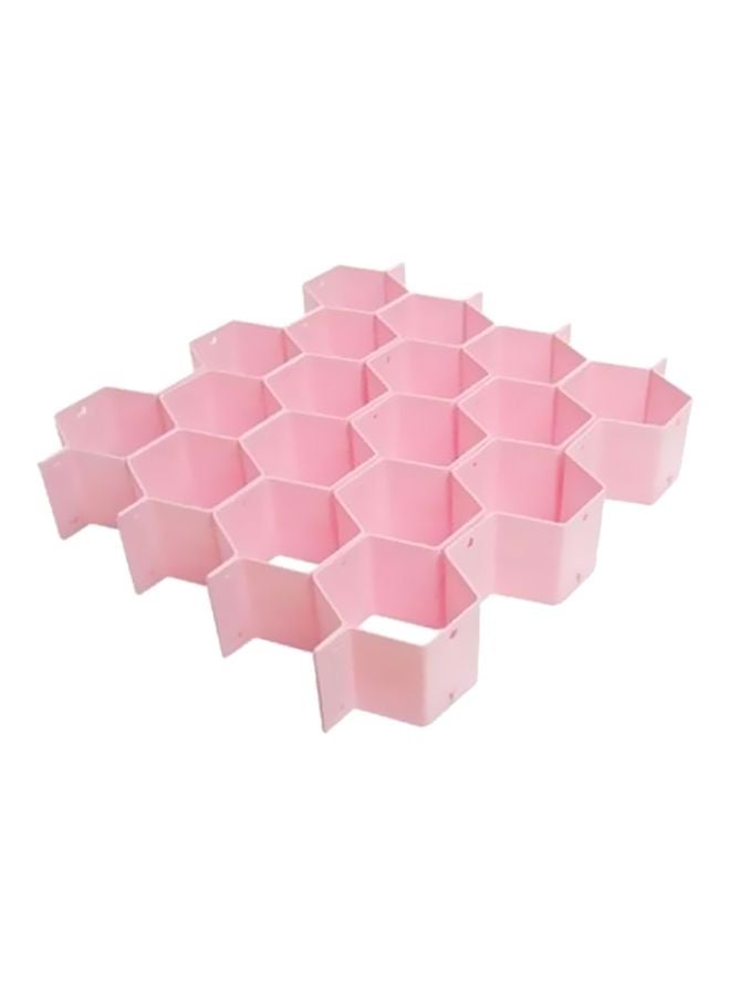 مقسم درج على شكل خلية نحل وردي  - Image 1