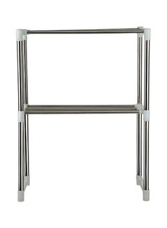 Generic Microwave Multi-Functional Stand Silver/White 25x60.5cm  - Image 1