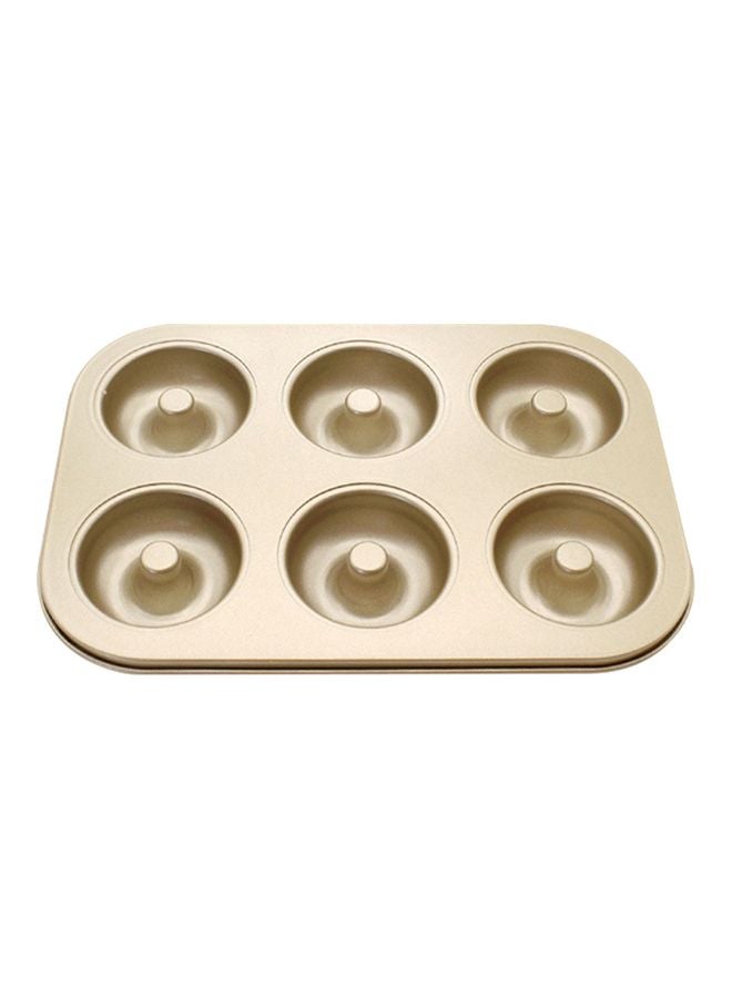 6 Cavity Nonstick Donut Bakeware Rose Gold 26.5x2.30x18.5cm - Image 1