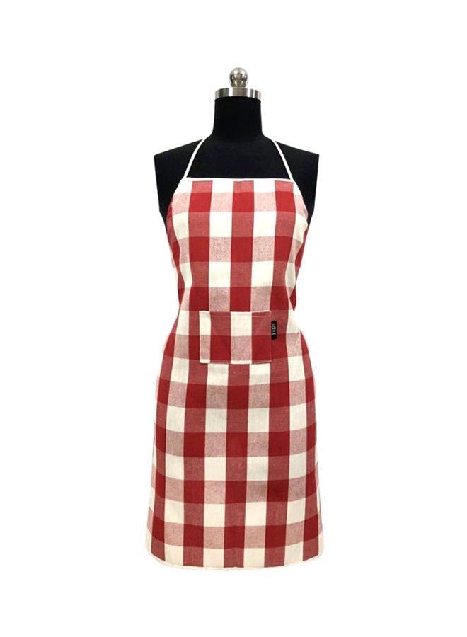Kitchen Apron With Pocket Red/white 25.50x1x24cm - Image 1