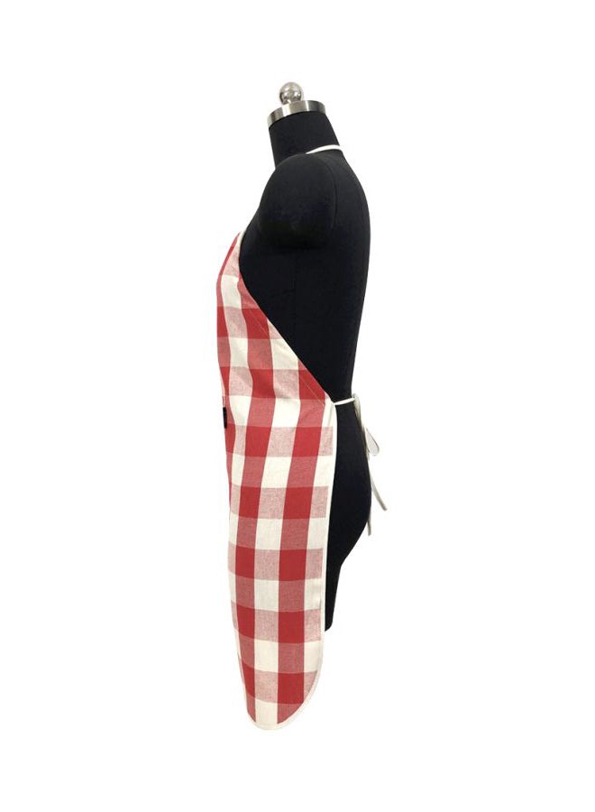 Kitchen Apron With Pocket Red/white 25.50x1x24cm - Image 3
