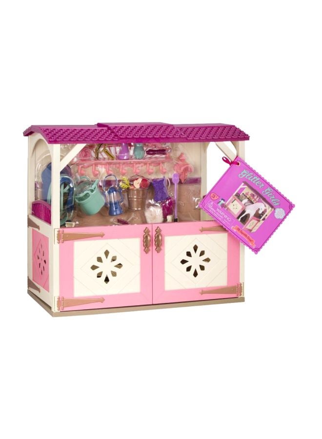 GLITTER GIRL 20-Piece Horse Barn And Accessory Set 62243337190 14inch  - Image 1