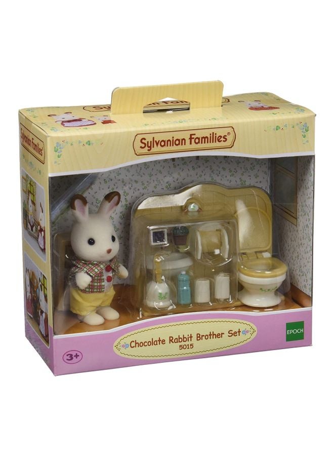 Sylvanian Families 13-Piece Chocolate Rabbit Brother Set 5015