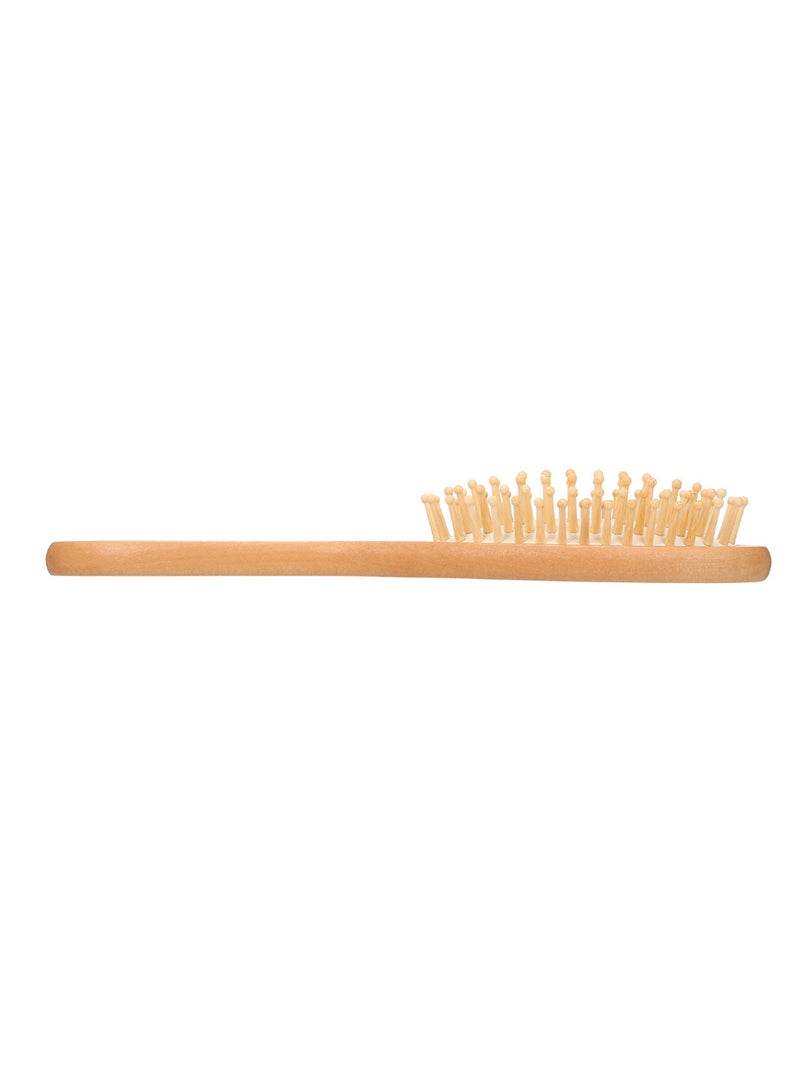 Generic Healthy Paddle Cushion Hair Brush With Carry Bag Beige/White - Image 2