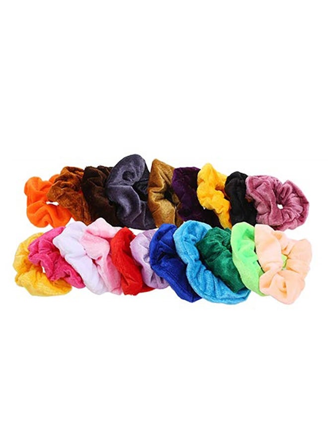 20-Piece Scrunchies Elastic Hair Band Set Multicolour - Image 1