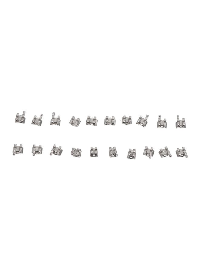Generic - 20-Piece Dental Orthodontics Bracket Braces Set Silver - Image 1