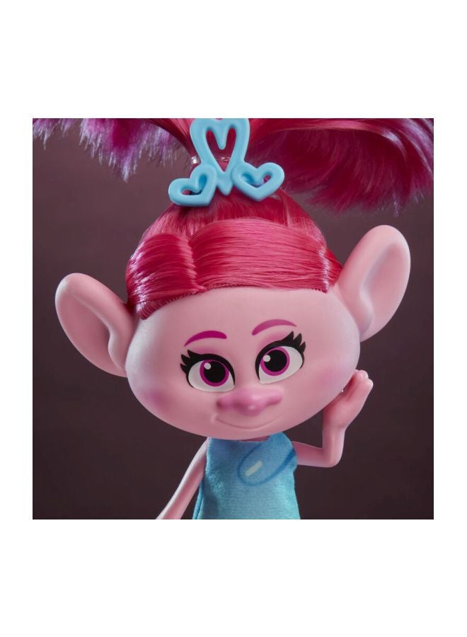 HASBRO - GAMING - Trolls World Tour Styling Poppy Fashion Doll Pink/Blue/White, E8006 6x15.2x30.5cm - Image 1