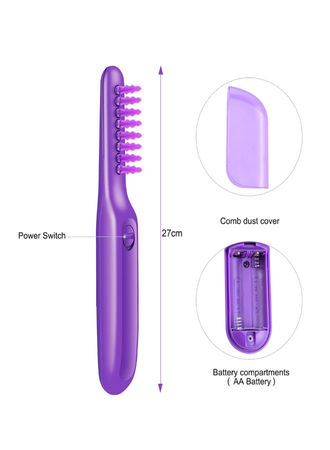 فرشاةٌ كهربائية لتدليك فروة الرأس وفك تشابك الشعر . أرجواني 27سم - Image 2