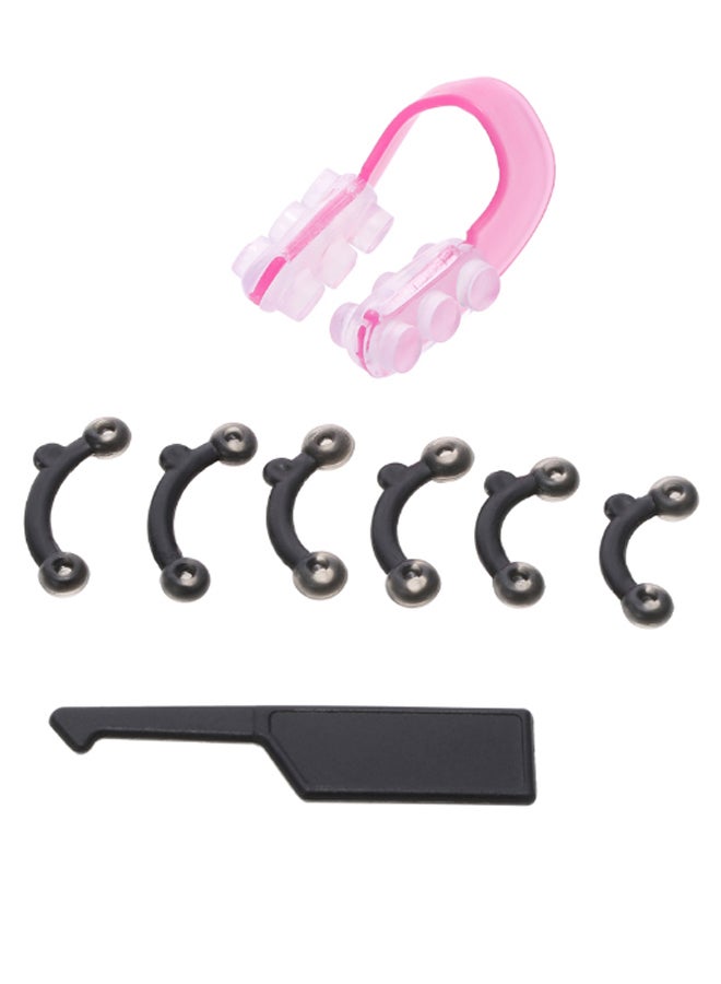 8-Piece Nose Up Lifting Shaper Straightening Tool Set Black/Pink/Clear - Image 1