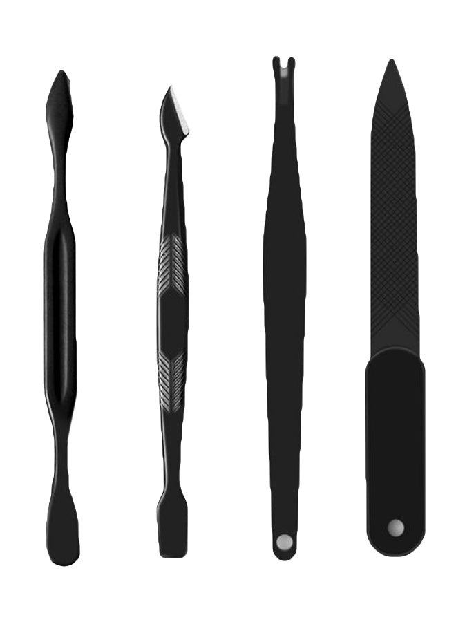 Generic 23-Piece Manicure Pedicure Set With Case Black/Red 20cm  - Image 2