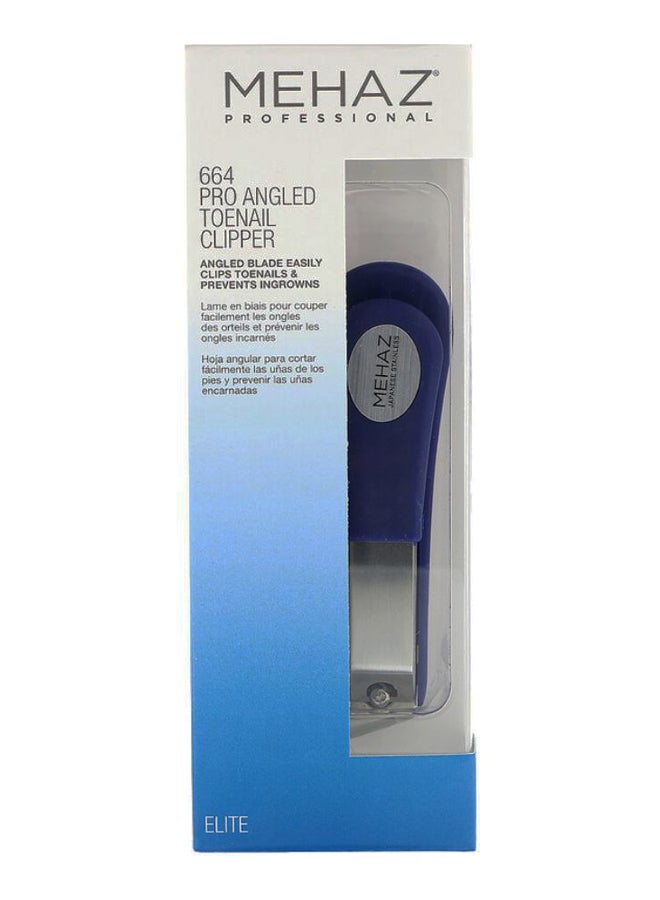 Mehaz 664 Pro Angled Toenail Clipper Silver/Blue - Image 2