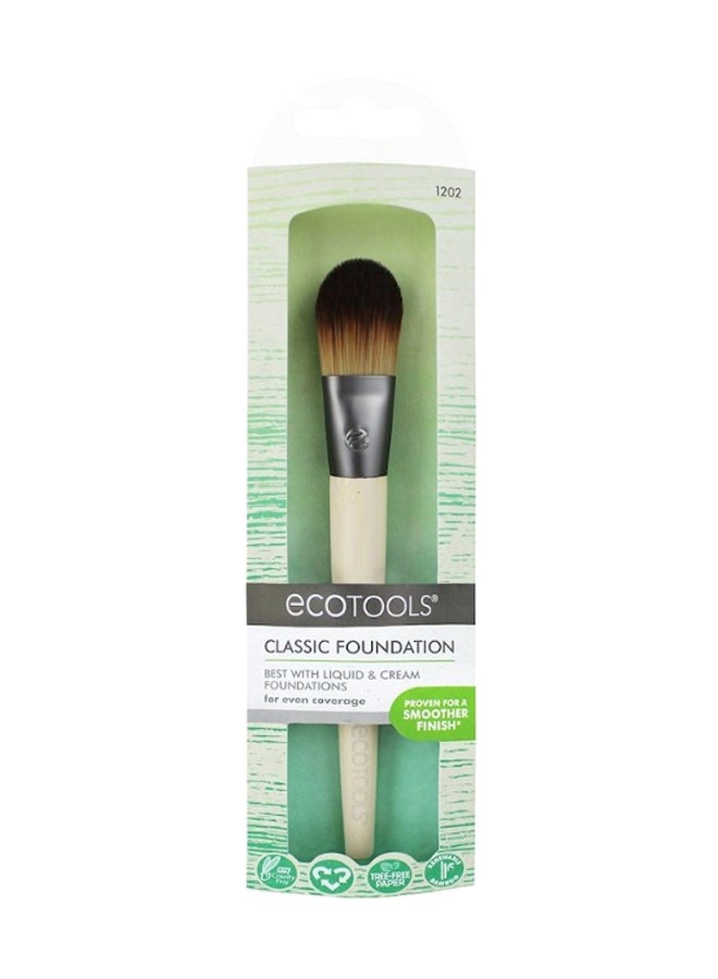 Ecotools - Classic Foundation Brush Beige/Brown/Grey - Image 1