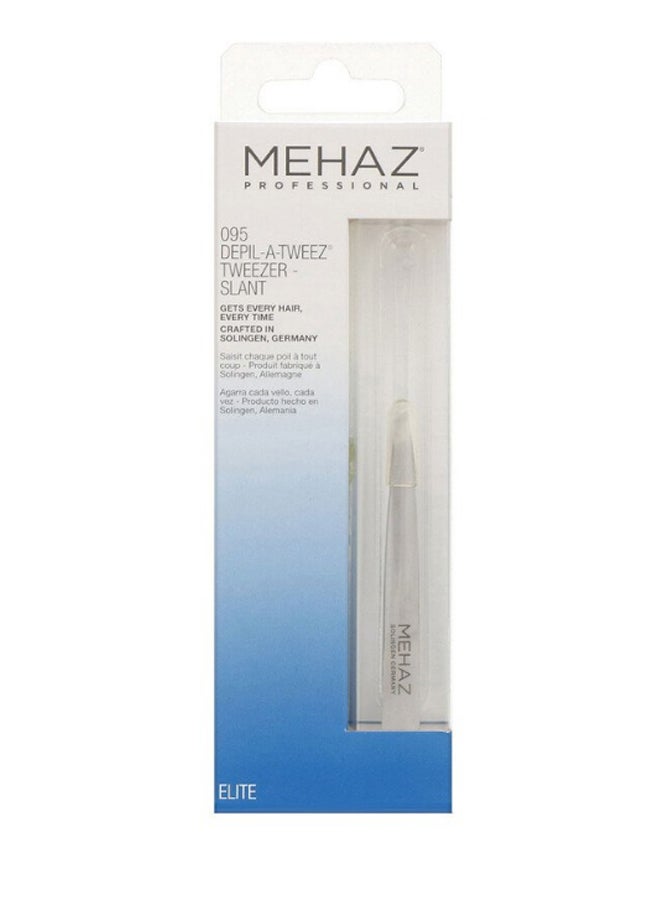 Mehaz Depil-A-Tweez Slant Tweezer Silver - Image 2
