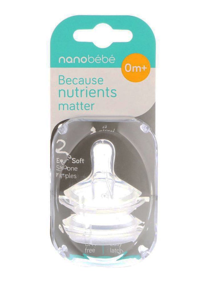 NANOBEBE 2-Piece Slow Flow Nipples Set - Image 2