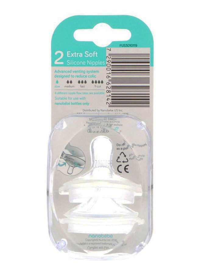 NANOBEBE 2-Piece Slow Flow Nipples Set - Image 3