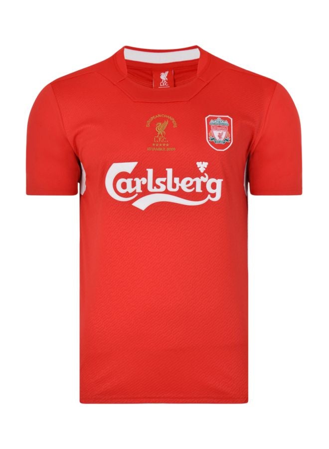 ليفربول  F.C. - قميص نادي إسطنبول ريترو 2005 بأكمام قصيرة أحمر/أبيض - Image 1