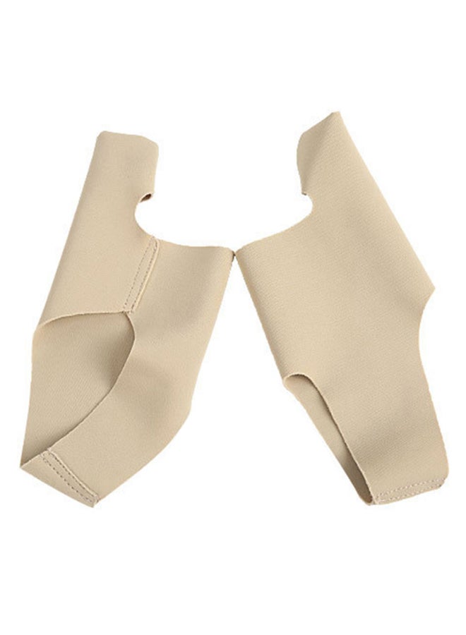 Generic - Pair Of Straightener Bunion Corrector Hallux Valgus Toe Separator Beige - Image 1