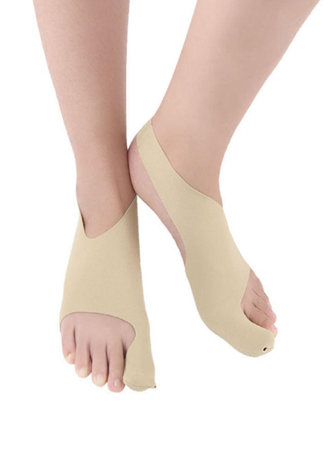 Generic - Pair Of Straightener Bunion Corrector Hallux Valgus Toe Separator Beige - Image 1