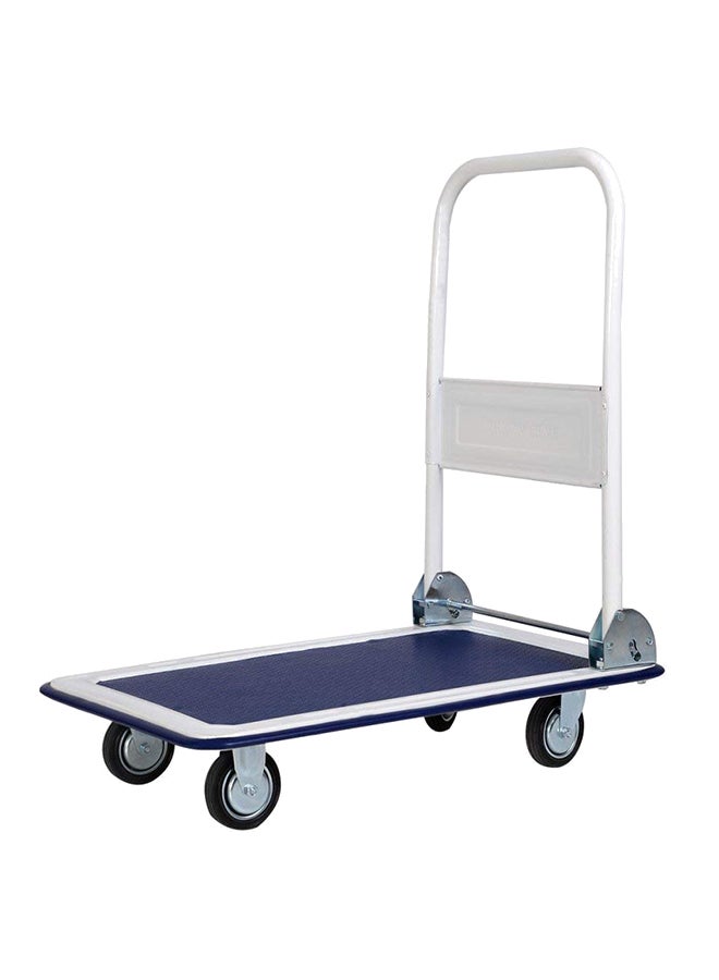 Platform Flat Truck White/Blue 3.9 x 15.8 x 15.8inch  - Image 1