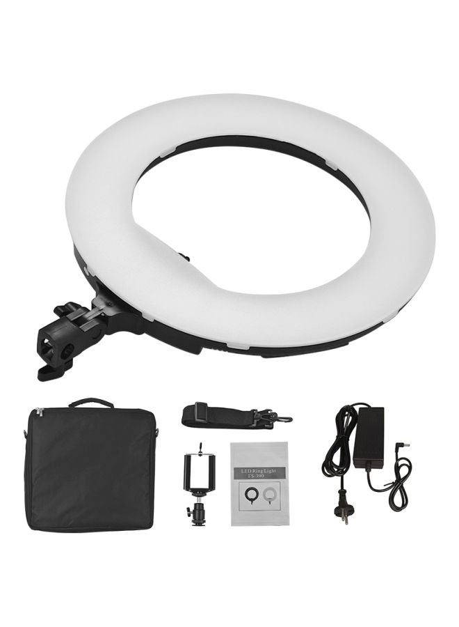 طقم مصباح LED بتصميم حلقي أسود/ أبيض - Image 1