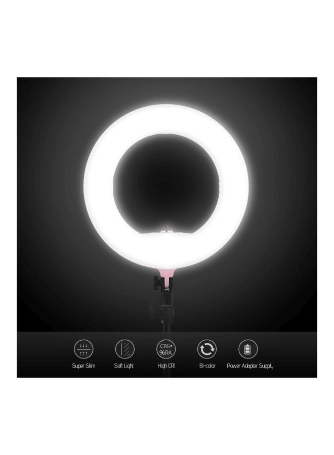 طقم مصباح LED بتصميم حلقي وردي / أبيض / أسود - Image 3