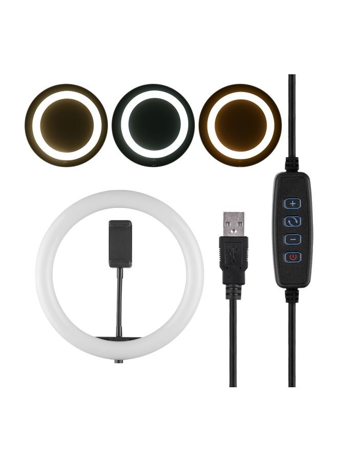 Generic Desktop LED Video Ring Light Kit White  - Image 4