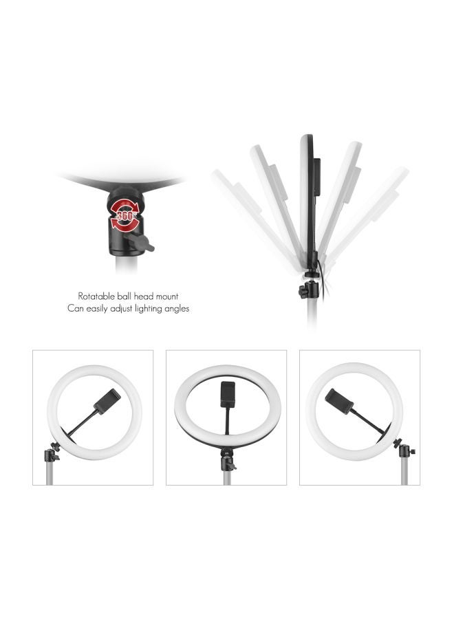 Generic Desktop LED Video Ring Light Kit White  - Image 5
