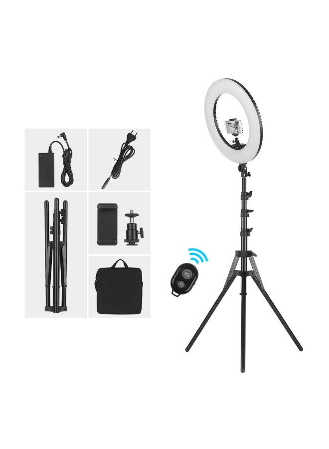 طقم مصابيح حلقية LED نوع SMD قابلة للتعتيم أبيض/أسود - Image 2