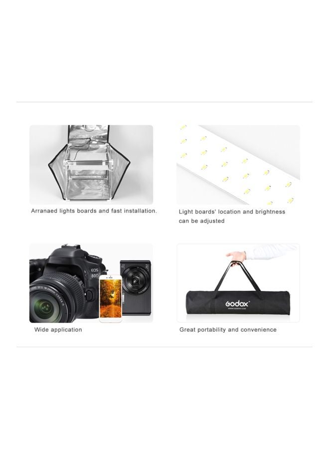 جودوكس - صندوق إضاءة LED صغير لستوديوهات التصوير الفوتوغرافي أسود - Image 1