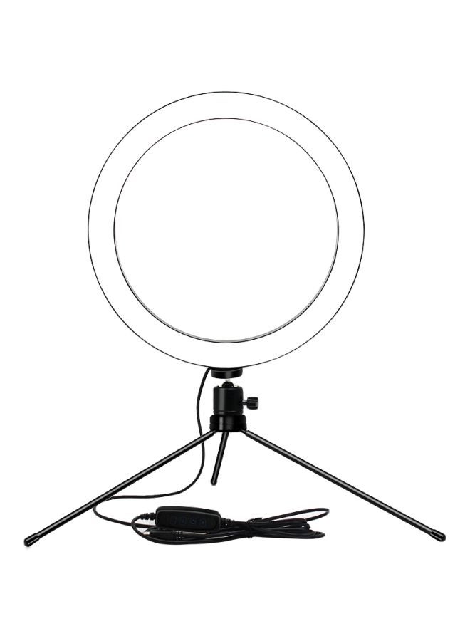 Table LED Ring Light With Tripod Stand Set Black  - Image 1