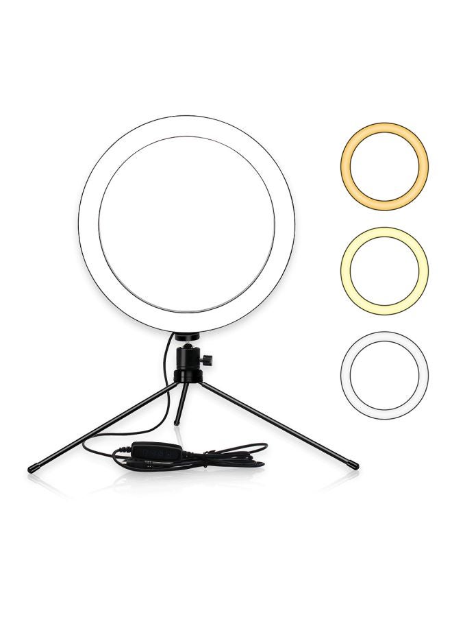 Table LED Ring Light With Tripod Stand Set Black  - Image 5
