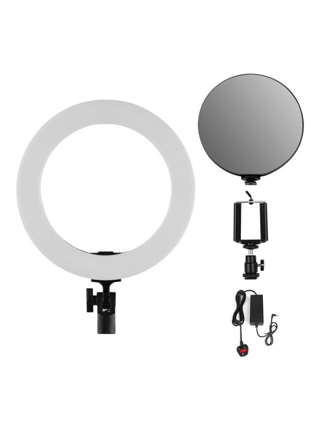 Generic - LED Ring Light Lamp With Cell Phone Holder Set Black - Image 1
