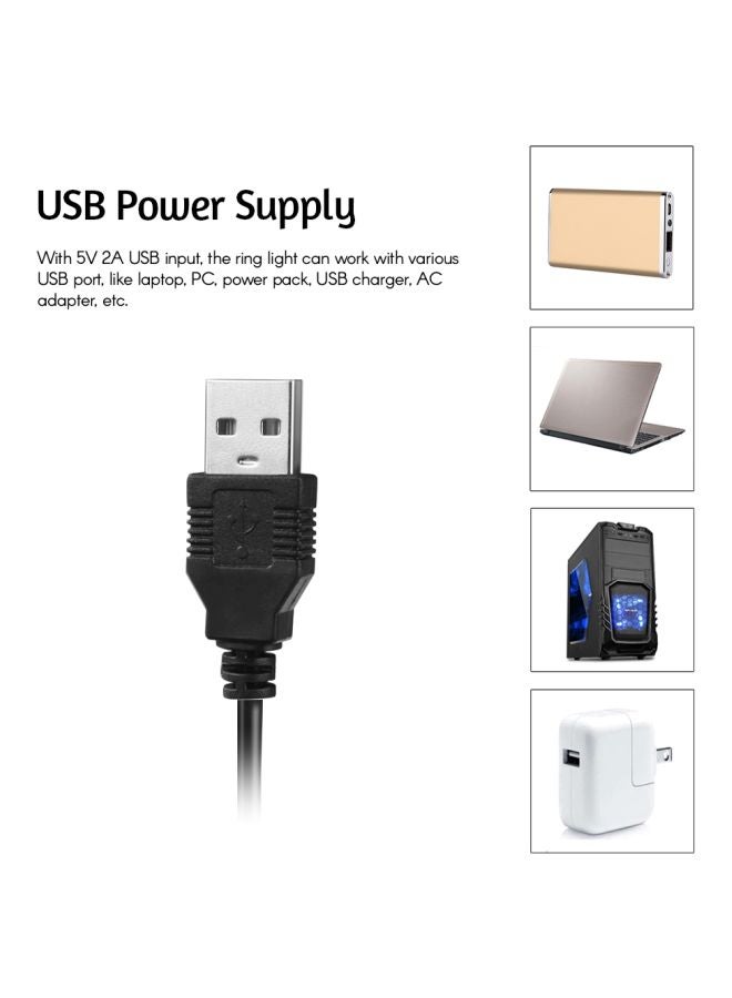 Bi-Color Dimmable Beauty Ring Light Set Black - Image 3